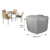 Bosmere Weatherproof Round Patio Set Cover, 74", Gray