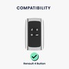 kwmobile Car Key Case Compatible with Renault 4-Button Smartkey Car