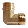 Uenede 2PCS Brass Elbow Pipe Fitting 3/4" NPT Male x