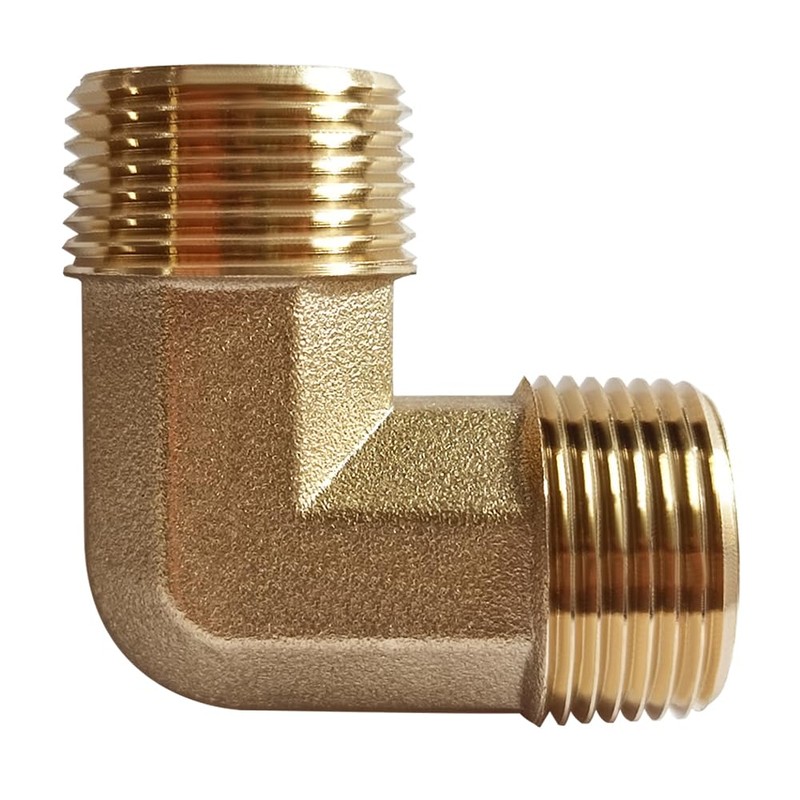 Uenede 2PCS Brass Elbow Pipe Fitting 3/4" NPT Male x