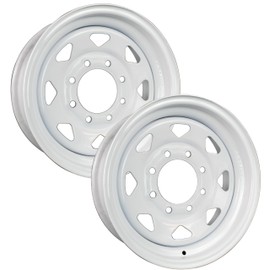 eCustomrim 2-Pack Trailer Rim Wheel 16X6 6 Lug White Spoke