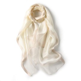 JL Elegant Scarf, Large, UV Blocking Scarf, Thin, Protects Against Air Conditioning, Prevents Sunburn, For the Beach, For Traveling, For Commuting, For a Formal Coat, Great Gift - biege