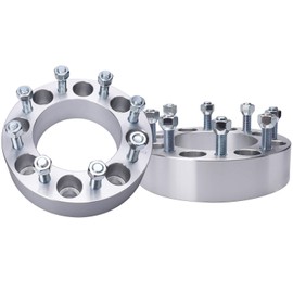 IRONTEK 2" Thickness 8x170mm Wheel Spacers 8 Lug 8x170 to 8x170 with 14x2 Studs 125mm Hub Bore Wheel Spacers Adapters fit 1999-2004 Ford F-250 1999-2004 Ford F-350