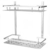 Space Aluminum Bathroom Shelf RustProof Shower Rack Kitchen Storage Basket