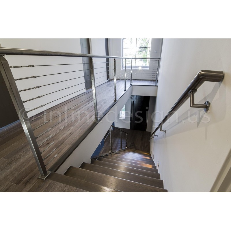 Inline Design Handrail Bracket, Stainless Steel 316, Luminous Quasar, Matte