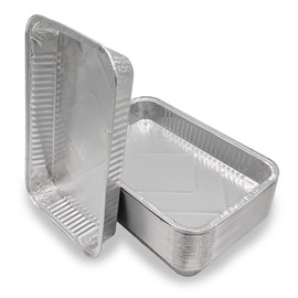 XL aluminium trays | extra large, rectangular, heat-resistant drip pans for BBQ grill | 13.00 x 8.66 x 1.35 inches | 25 XL drip trays