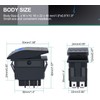 Taiss RK1-06N-BU Boat Marine Illuminated Rocker Switch 12V 20A 4Pin