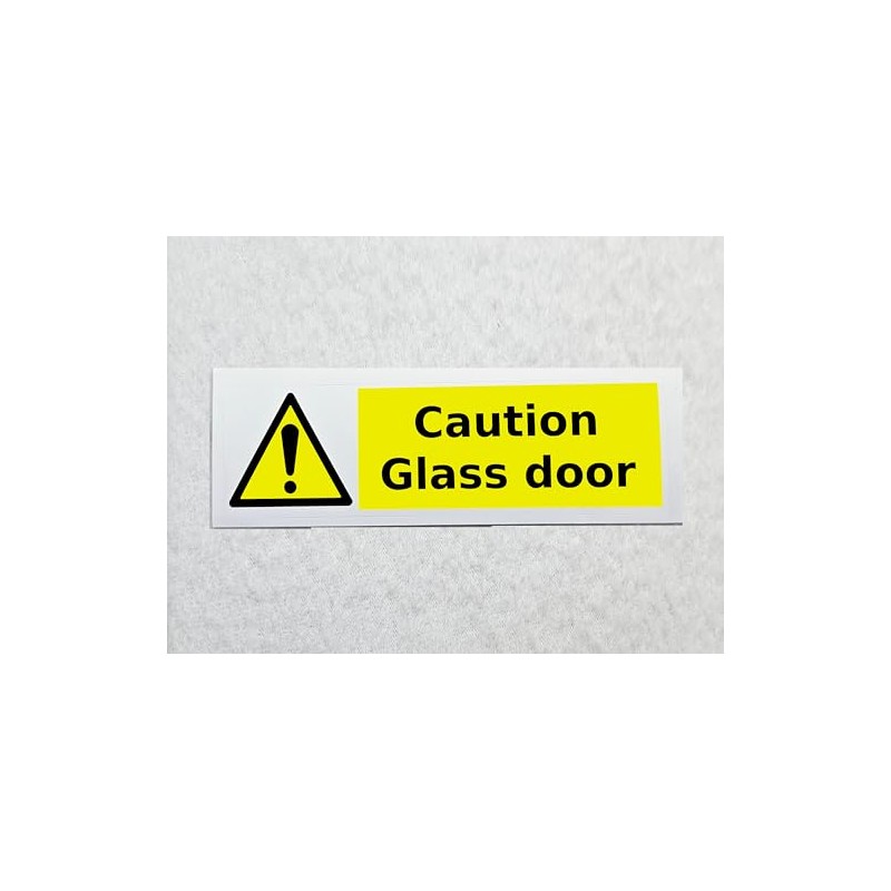 Caution Glass Door Warning Sticker Waterproof Outdoor Vinyl Sticker 150