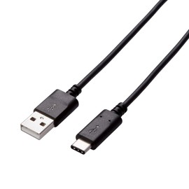 エレコム USBケーブル Type C (USB A to USB C) 1.5m USB2.0認証品 3A出力 最大480Mbps ブラック U2C-AC15NBK