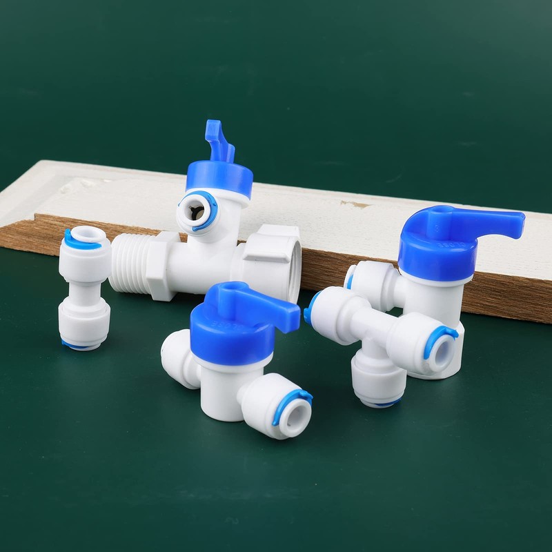 Pxyelec 15pcs 1/4" RO Water Filter Fitting Kit with Tee,