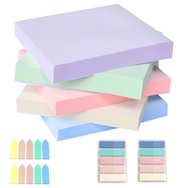 Sticky Notes Self-Stick Note Colorful Waterproof Post It Notes Removable Scratch Pads Clear Sticky Notes for Students, Reading, Learning, School and Office Annotating - 3 Different Types