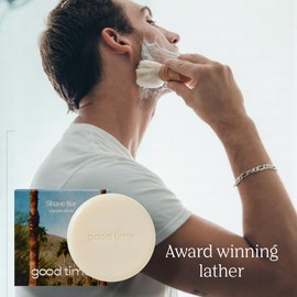 Good Time - Moisturising Shave Bar for Close Shaves and Soft Skin - Canyon Drive fragrance - Bergamot, Eucalyptus, Musk - Single