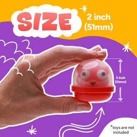 Capsule Vending Machine Translucent Acorn Capsules Empty 60 pcs 2 inch - Gumball Machine Capsules Bulk Party Favors Containers - Easter Basket Stuffers Gifts Pinata Stuffers DIY Craft Supplies