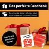 huuraa Glitzertasse Jeck mit Herz Geschenk Tasse Blau 330ml Jeck