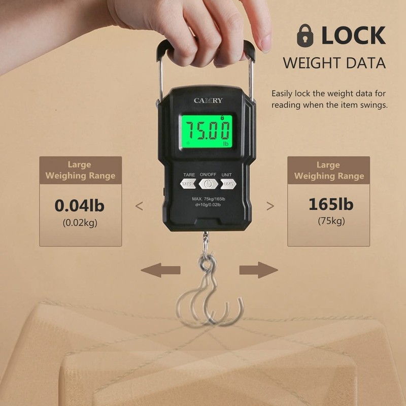 Luggage Scale Hand Scale Fishing Scale with Measuring Tape Ruler
