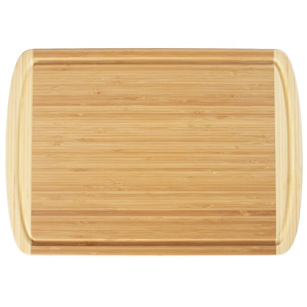 Totally Bamboo Kona Bamboo Carving & Cutting Board with Juice Groove, 18" x 12-1/2", Natural Two Tone