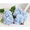 ICBOX 6pcs 28in Blue Hydrangea Artificial Silk Flowers for Tall
