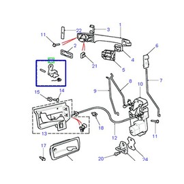 Genuine Door Lock CAM KIT LH Compatible with Land Rover Range Rover 4.0 4.6 P38 New STC3063