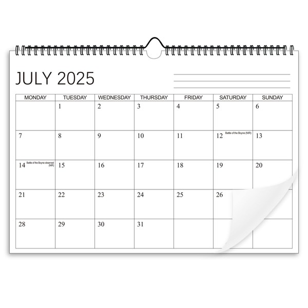Calendar 2025 2026 UK - Moseem 18 Monthly A4 Wall