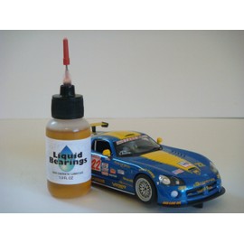 Liquid Bearings, 100%-Synthetic Oil for All 1/32 Scale Slot Cars, Makes Cars Faster!!