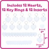 READY 2 LEARN Heart Key Rings - Set of 12