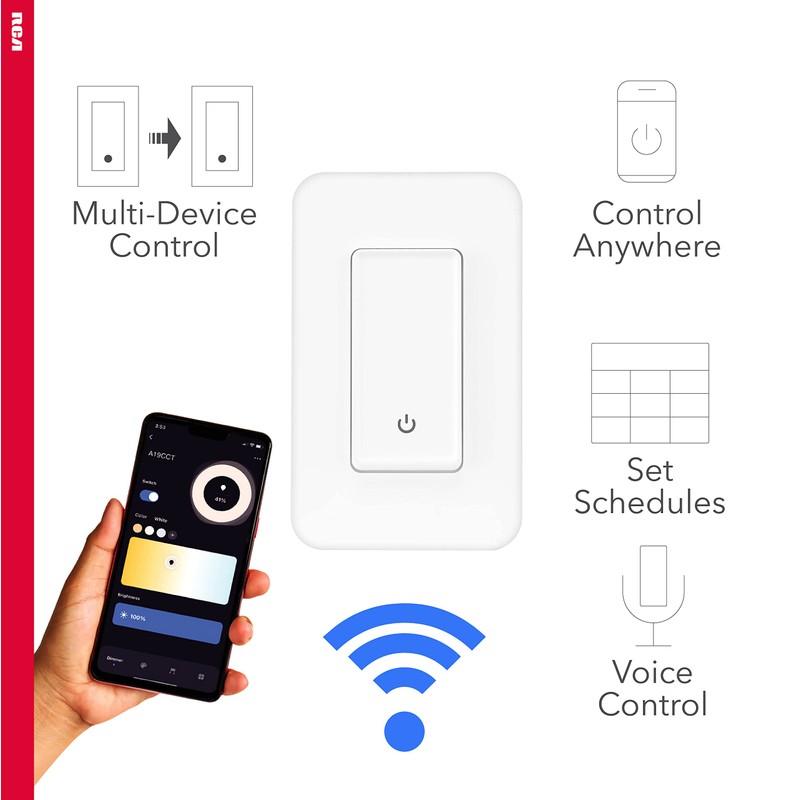 RCA 3-Way Smart Light Switch | Home Décor Smart Wall