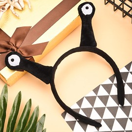 Lezevn 2 Pieces Snail Antenna Plush Headband Snail Costume Accessories Masquerade Party Cosplay Fancy Dress Photo Props