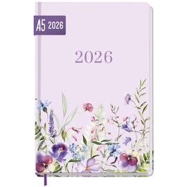 Häfft® Large Print Calendar 2026 with Extra Large Font & Numbers - Hardcover Weekly Planner "Blütentraum" - Sustainable & Climate Friendly