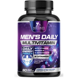Multivitamin for Men - Vitamin A, C, D, E, Zinc, Calcium, Multivitamins for Immune Health Support, Vitamin B12, Men’s Daily Multivitamin Supplement Capsules, Non-GMO Mens Multi Vitamins - 60 Capsules