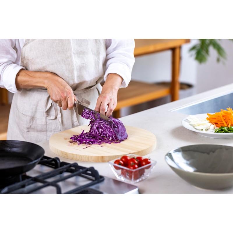 Aomori Hiba Round Cutting Board, Large Round Cutting Board