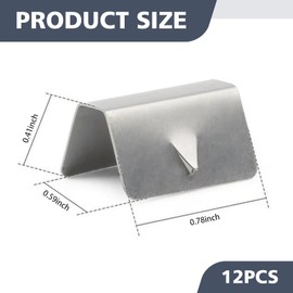 Dogary 12 PCS Car Wind Deflector Clips, Stainless Steel Rain Gutte Clips, Wind and Rainproof Hanging Adjustable Wind Deflector Buckle, Compatible with HEKO G3 Sned (Silver)