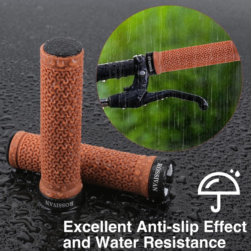 Rossivan Professional Bike Handlebar Grips, Mountain Bike Grips with Soft