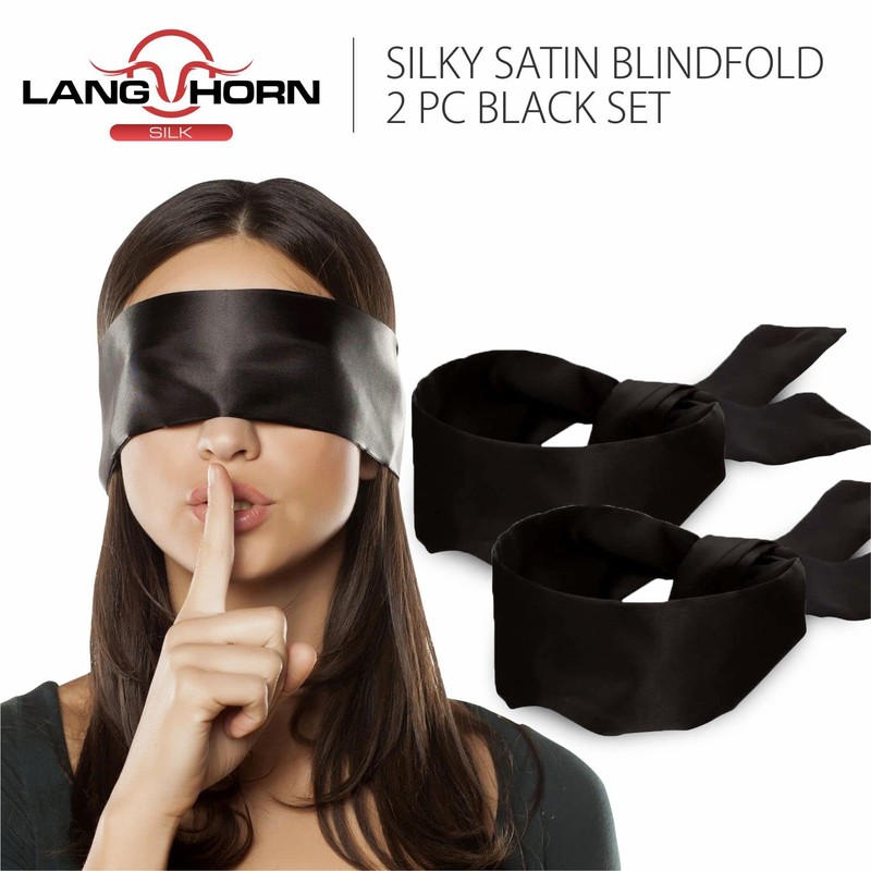 2 pcs Silk Satin Blindfold Eye Cover Silk Sleeping mask
