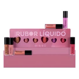 Kit Rubor Líquido 6 Tonos Bissú Rostro Duración 12h Dermatológicamente Testeado