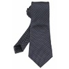 Ctskyte Men's Black Navy Blue Patterned Silk Ties Classic Ribbed