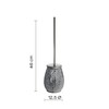 Gedy Grey, G-Myosotis, Toilet Brush, Bathroom Brush Made of Ceramic