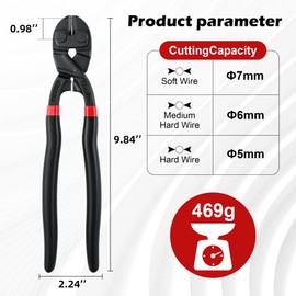 TOOLEAGUE 10-inch Mini Bolt Cutter,CR-V Blade with Recess, Security Lock,Compact Bolt Cutters with Comfortable Grip,Easily Cut Locks, Barbed Wire, Thick Wire,Bolts, Rods, Chain