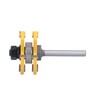 2Pcs Router Bit T Type 3 Teeth Milling Cutter Cutting