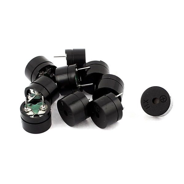 Sourcingmap 10Pcs 3V-5V-12V 2 Terminals Passive Electronic Buzzer 12mmx8.5mm