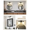 Emak 2-Light Vanity Light, Modern Farmhouse Black Bathroom Fixture Over