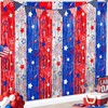 4th of July Decorations 3 Pack Foil Fringe Garland Tinsel