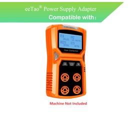 eeTao Mini USB AC/DC Adapter Charger Compatible with CHNADKS ADKS-4 ADKS4 Gas Detector LEL Multiple Indicator Vibration Audible Visual 4 Gas Monitor DC3.7V 2000mAh Battery Power Supply Cord Cable