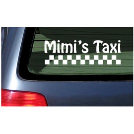 Mimi's Taxi Vinyl Decal - White Window Sticker