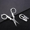 Silver Stainless Steel Folding Scissors Portable Mini Pocket Travel Scissors