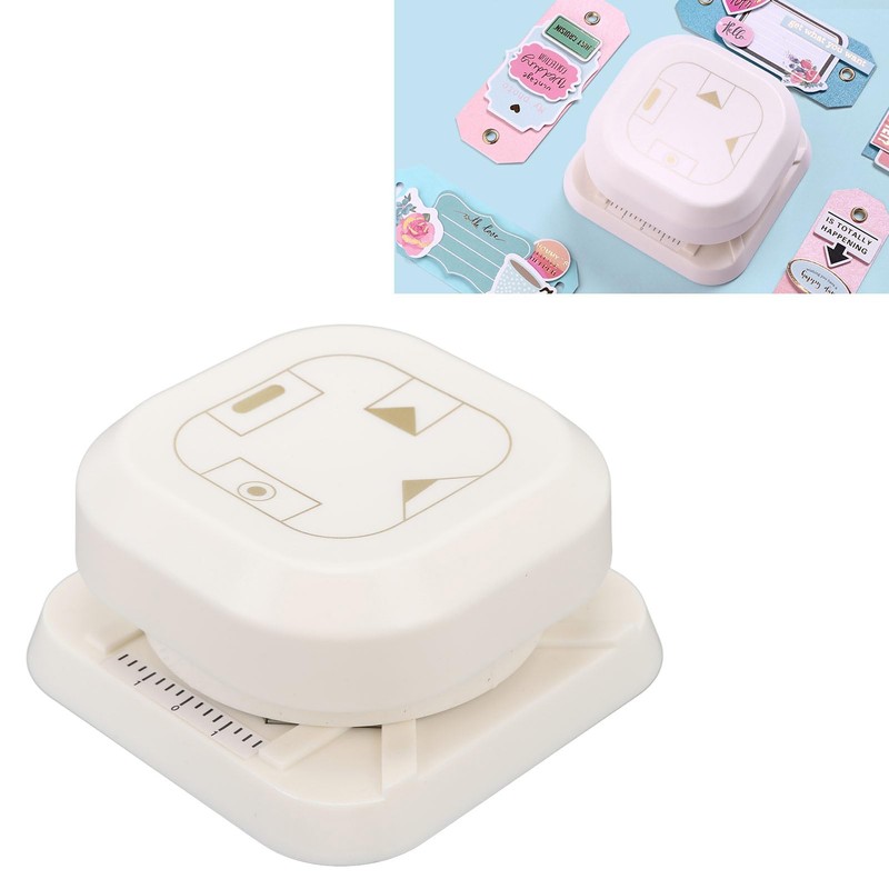 Corner Punch, 4-in-1 Multifunction Hole Punch with Confetti Storage at