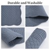 HOMBYS Quilted Placemats Set of 6 Washable-13x18 inches Rectangular Placemats