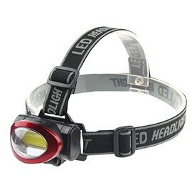 08-00692 3W Bright COB LED Headlamp — Multifunction Powerful Hard Hat for Hunting, Camping, Hiking — Lightweight 120 Lumen Work Headlight for Outdoor