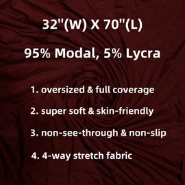 Lina & Lily Maxi Hijab Jersey Premium, Headscarf Scarf Turban for Muslim Women, burgundy