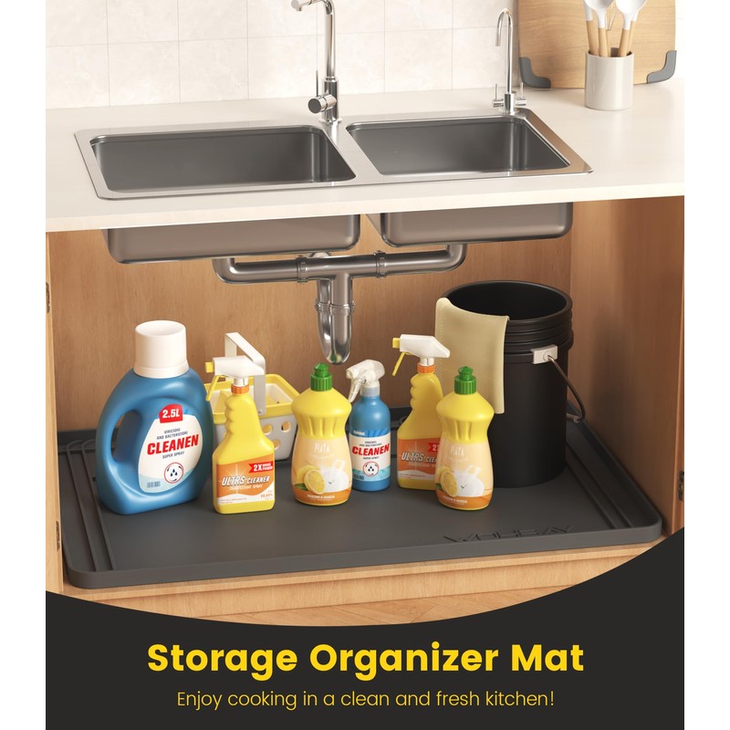 Under Sink Mats for Kitchen Waterproof, 34" X 22" Or