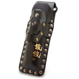 Makoto BRS-017-1 Sandwich Type Chisel Case Chisel Holder 1 inch 4 Minute Jet Black (Black with Holder for Shigane)